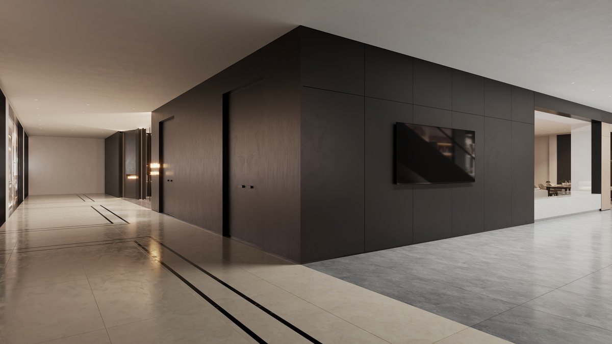 Showroom interior passage